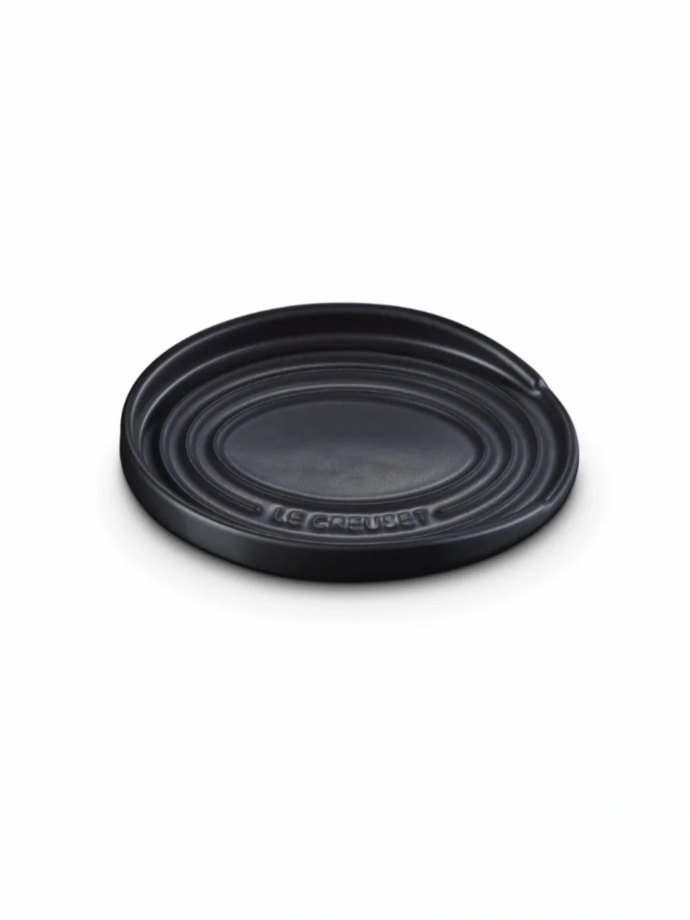 NEW Le Creuset Matte Black Stoneware Spoon Utensil Rest